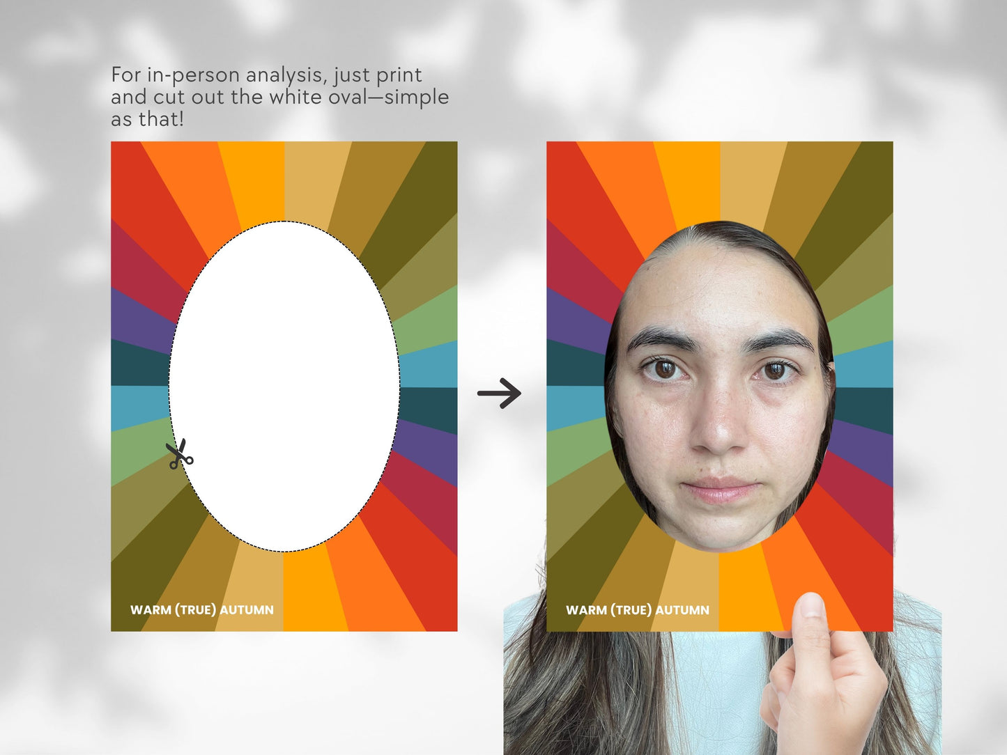 12 Seasonal Color Face Frames | Printable PNG, PDF + Canva Editable