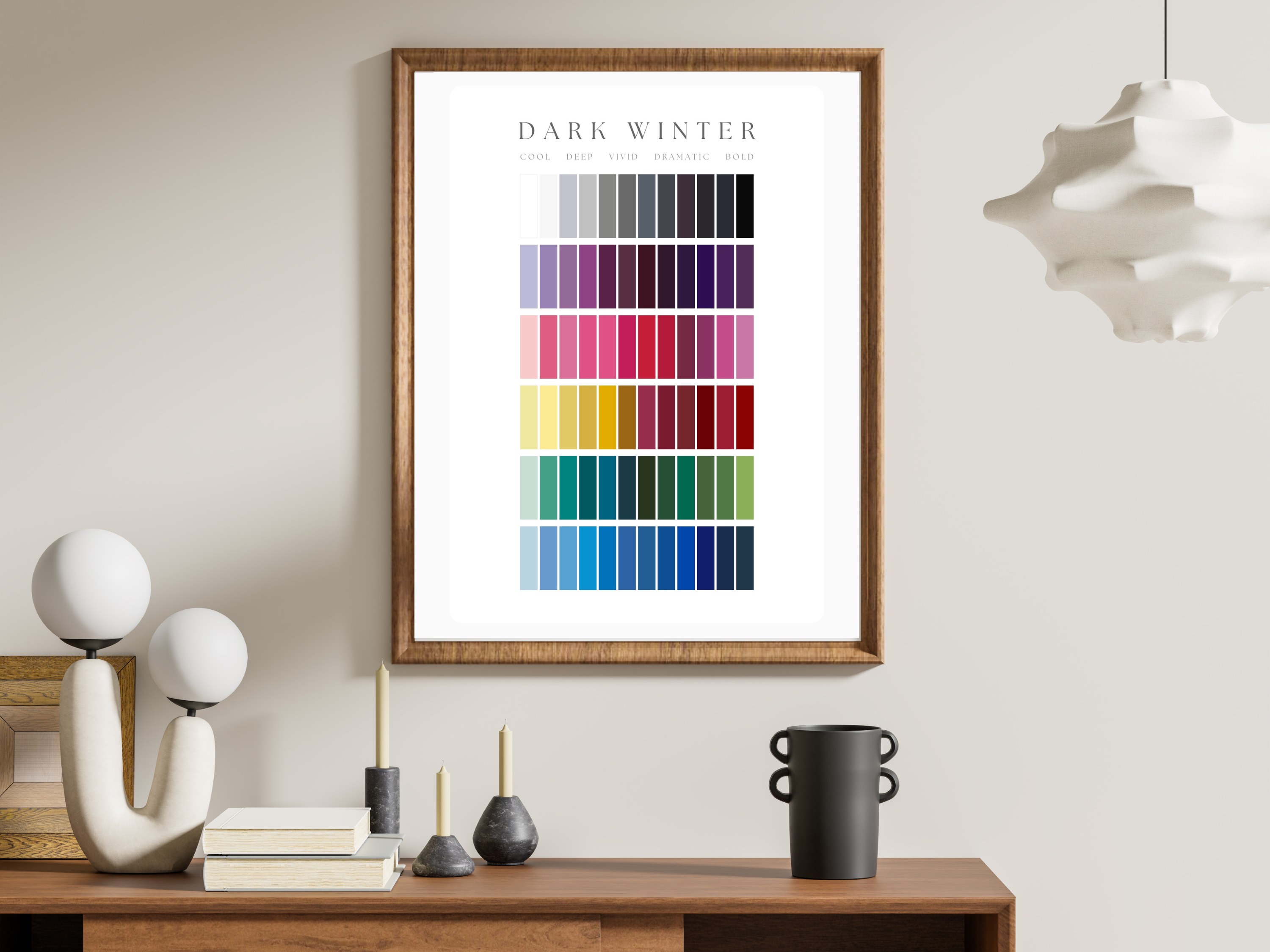 Dark Winter Digital Poster – Color Harmoni