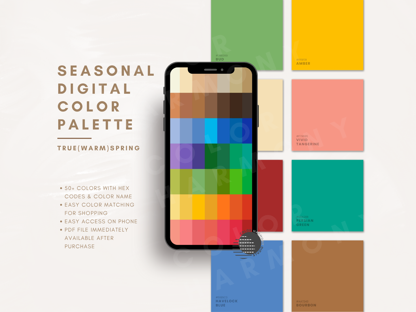 True (Warm) Spring Digital Color Palette