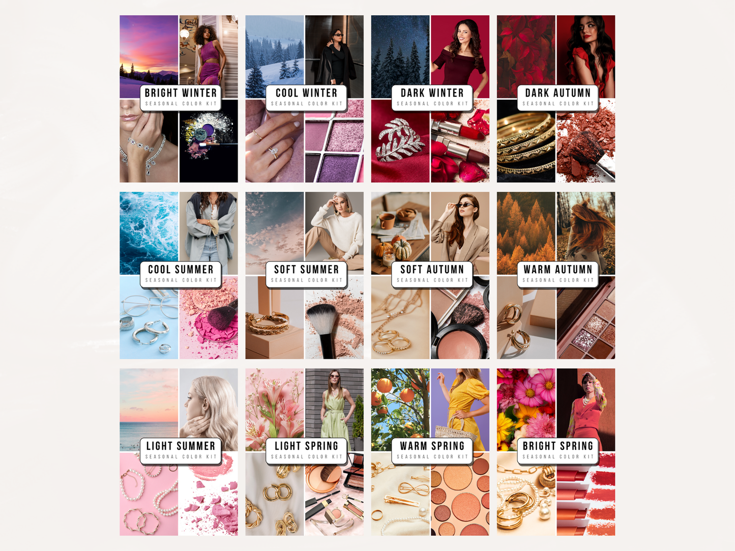 Editable 12 Seasonal Color Templates - Canva Link