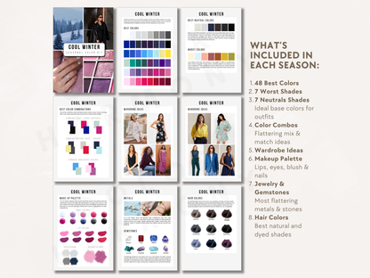 Editable 12 Seasonal Color Templates - Canva Link