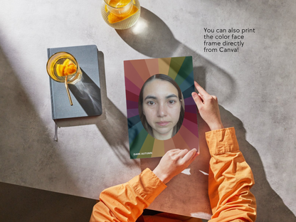 Editable Seasonal Color Face Frames - Canva Link with Printable Files