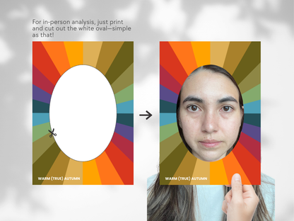 Editable Seasonal Color Face Frames - Canva Link with Printable Files