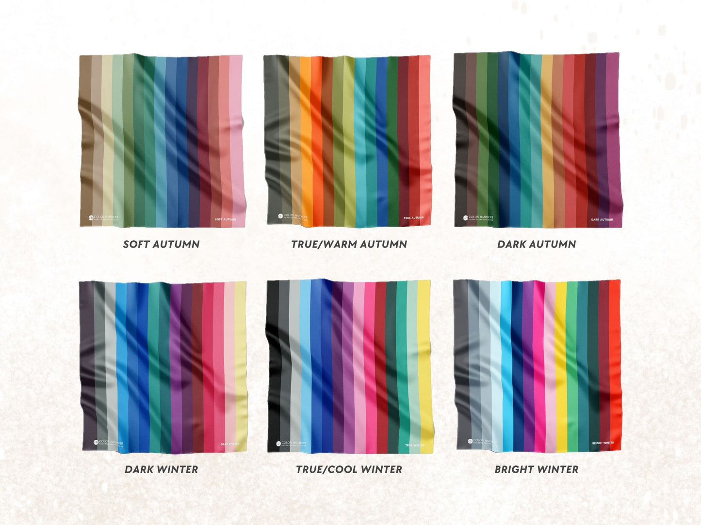 12 Seasons Color Analysis Drapes Set