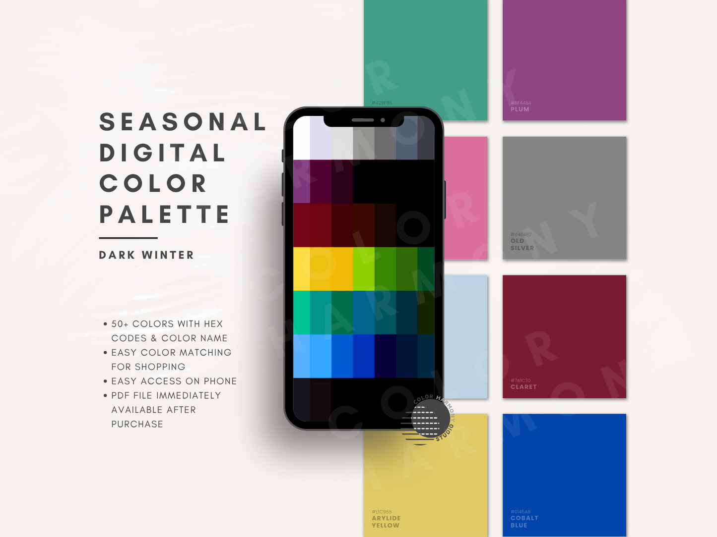 Dark Winter Digital Color Palette