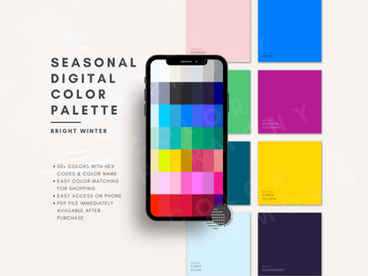 Bright Winter Digital Color Palette