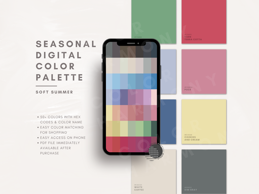 Soft Summer Digital Color Palette