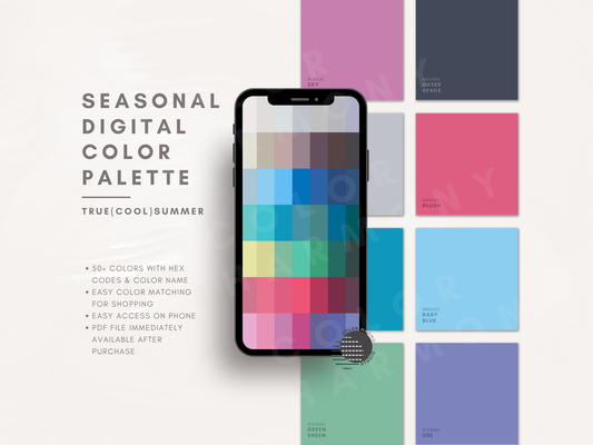 True (Cool) Summer Digital Color Palette