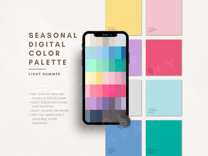 Light Summer Digital Color Palette