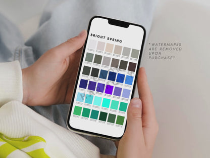 12 Seasonal Color Palette with 864 Colors and corresponding HEX & RGB Codes